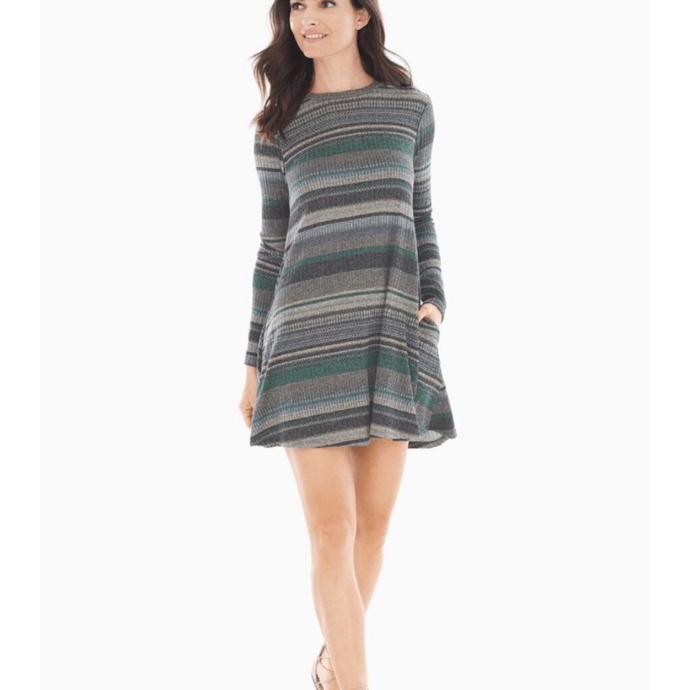ELAN Ribbed Dress Stripe boho